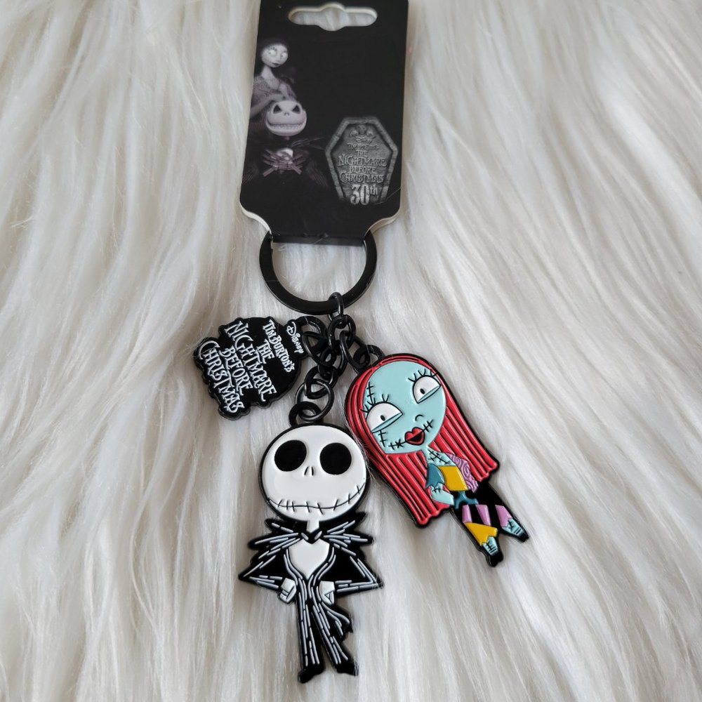 Nightmare Before Christmas Jack & Sally Keychain